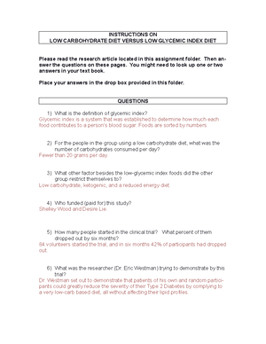 Nutritional Analysis Sample Paper - NUTRITIONAL ANALYSIS (SAMPLE) I ...