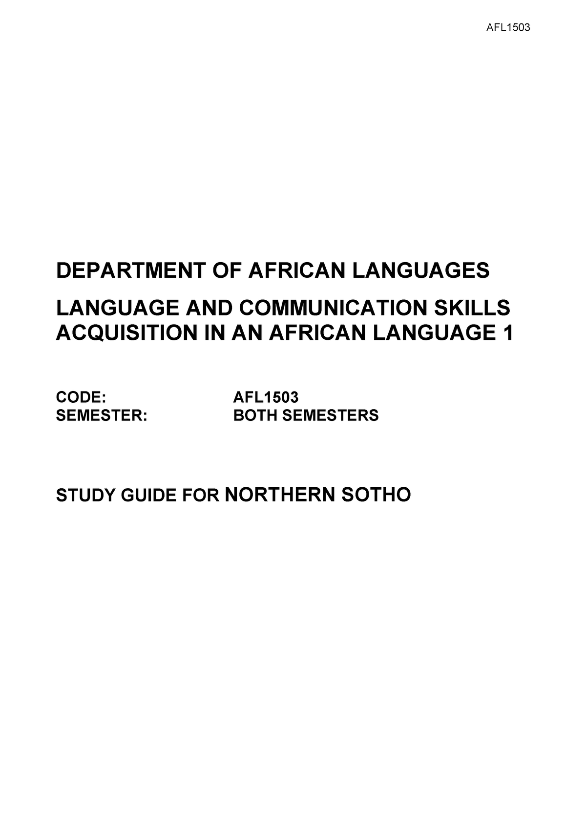 afl1503-guide-northern-sotho-2009-afl-department-of-african-languages