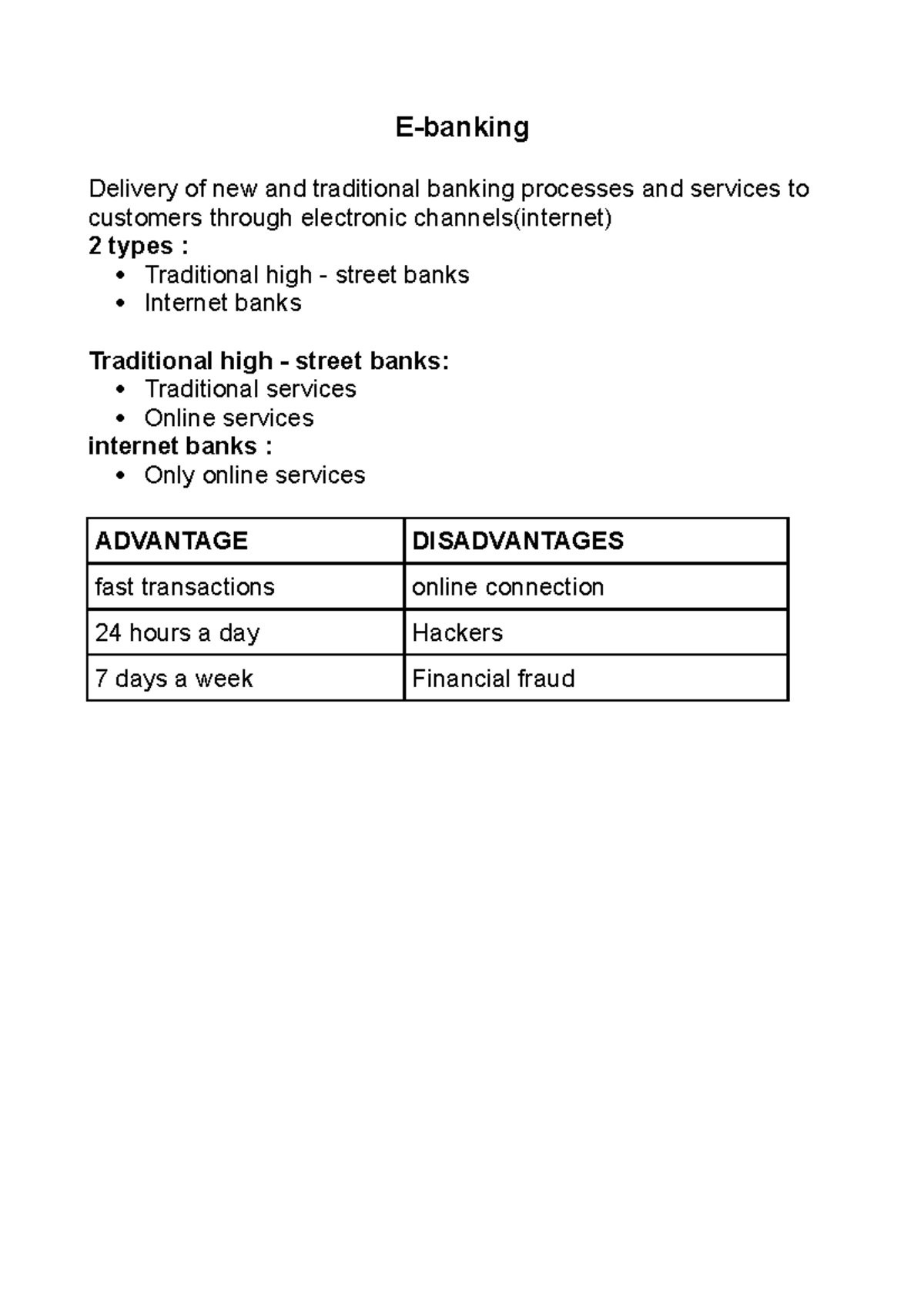 E Banking componenti sist. bancario Ebanking Delivery of new and