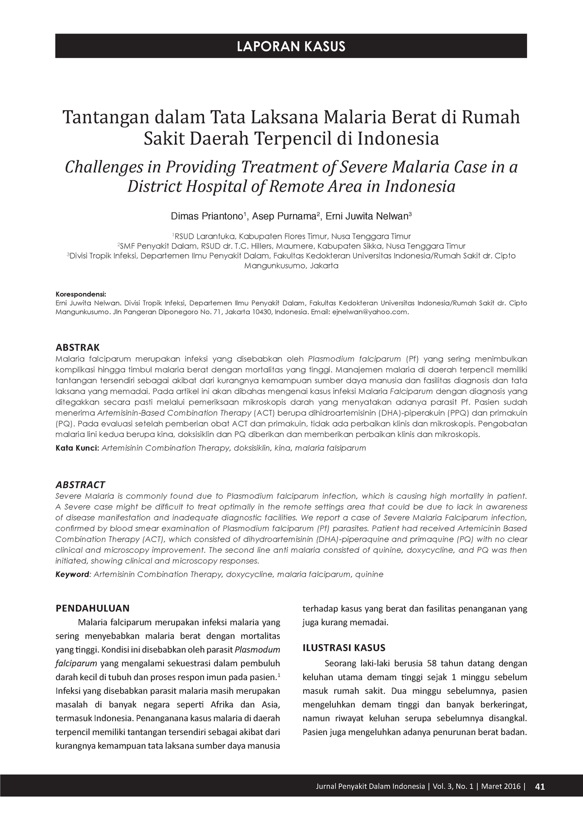 112 215 2 PB - Good - LAPORAN KASUS Jurnal Penyakit Dalam Indonesia ...