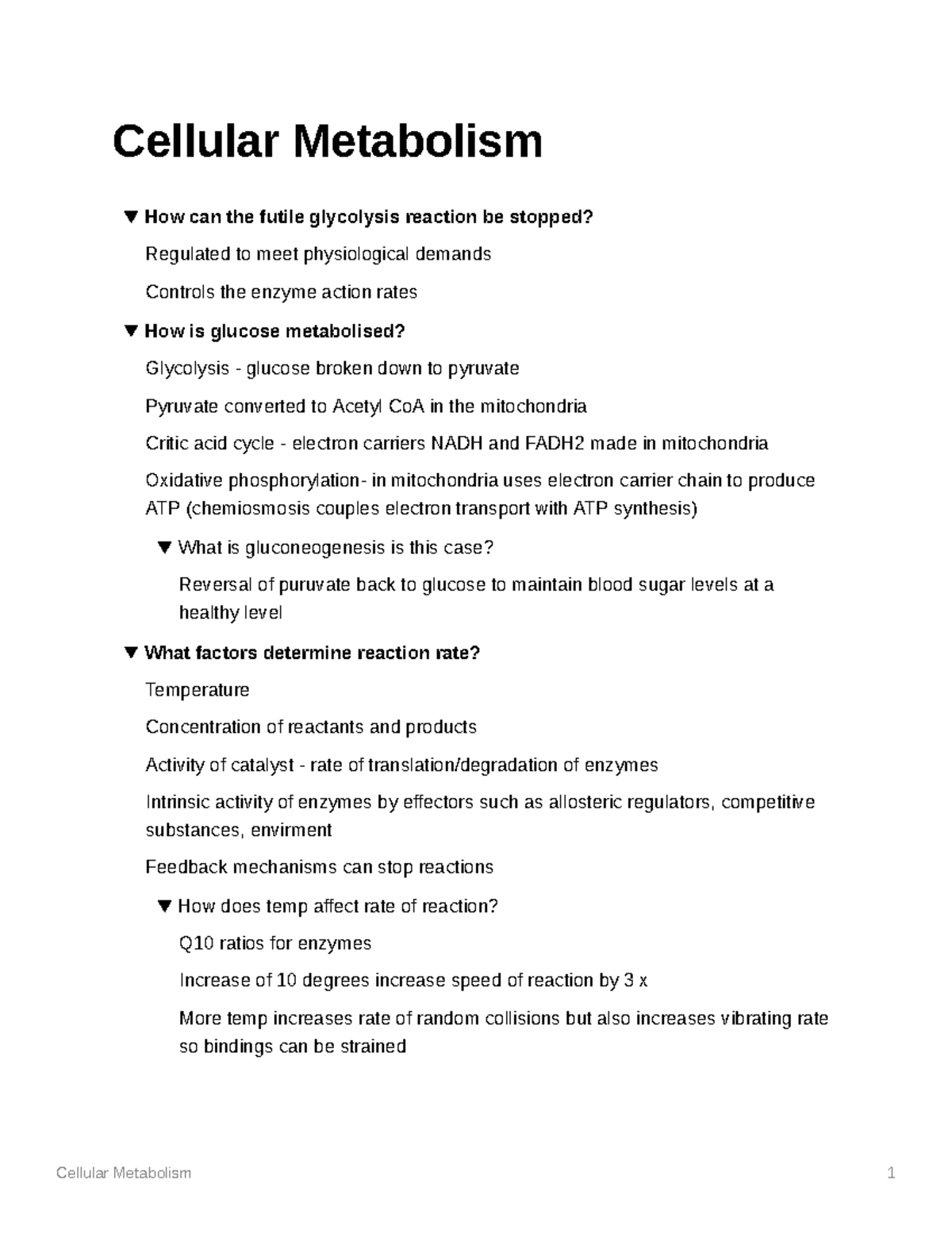 Cellular Metabolism - Outlines The Metabolic Functions Of Cells ...