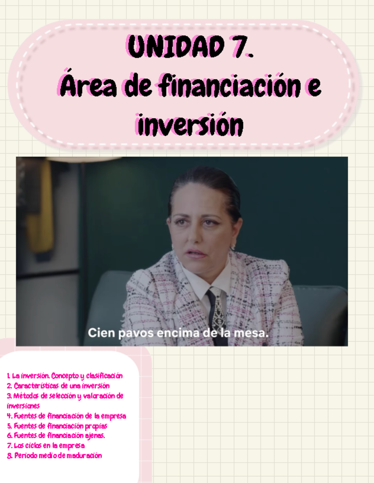 Economía - UNIDAD 7. Área de financiación e inversión La inversión ...
