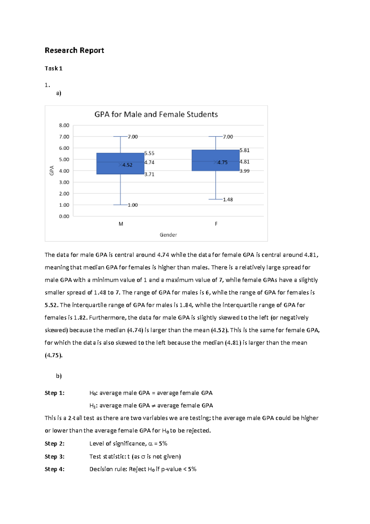 research report grade 7