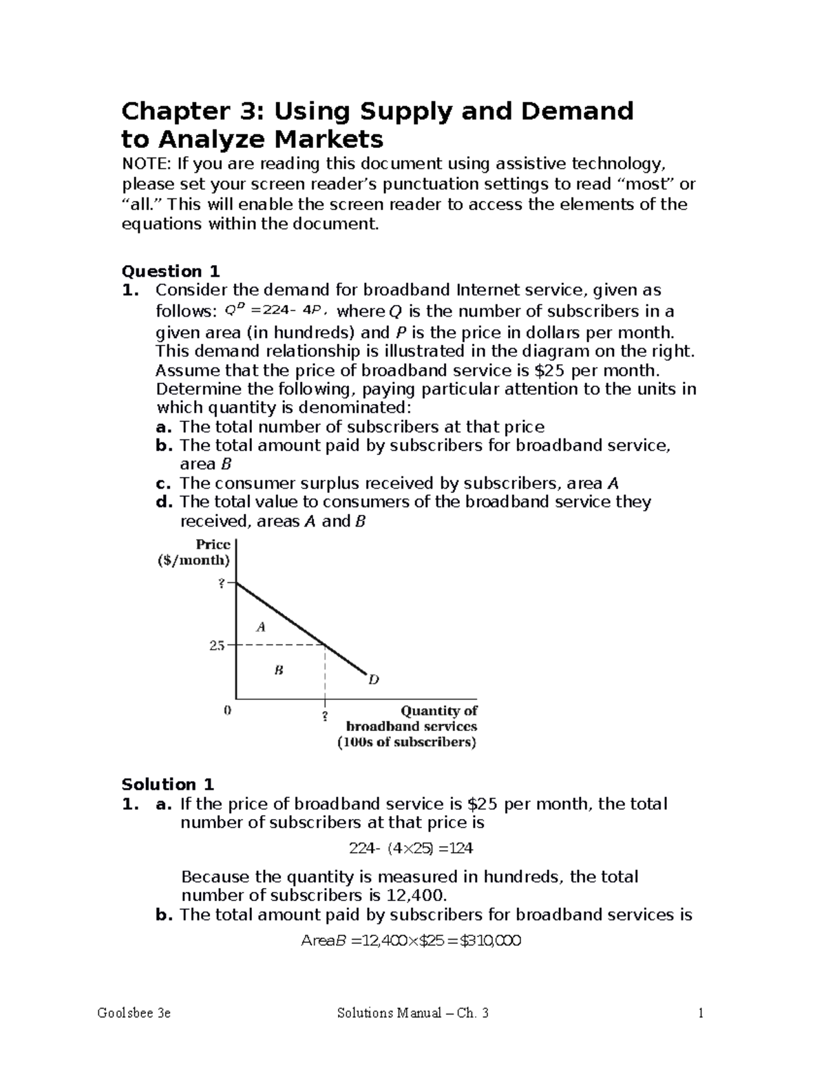 Austan Goolsbee Microeconomics Chapter 3 solution - Chapter 3: Using ...