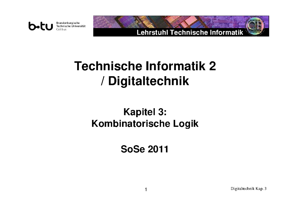 DT Kapitel 3 - Aufgaben Zum Vorlesung - Wintersemester - 1 ...