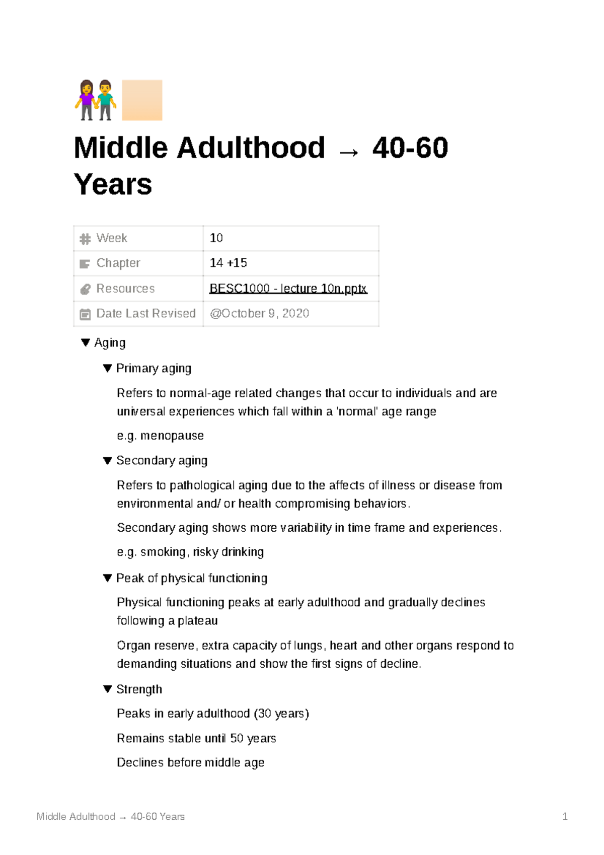 essay on middle adulthood