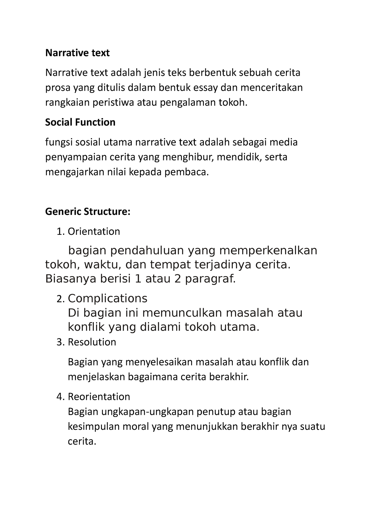 Versi B Indo - Kkskzkzkzjsjzj - Narrative Text Narrative Text Adalah ...