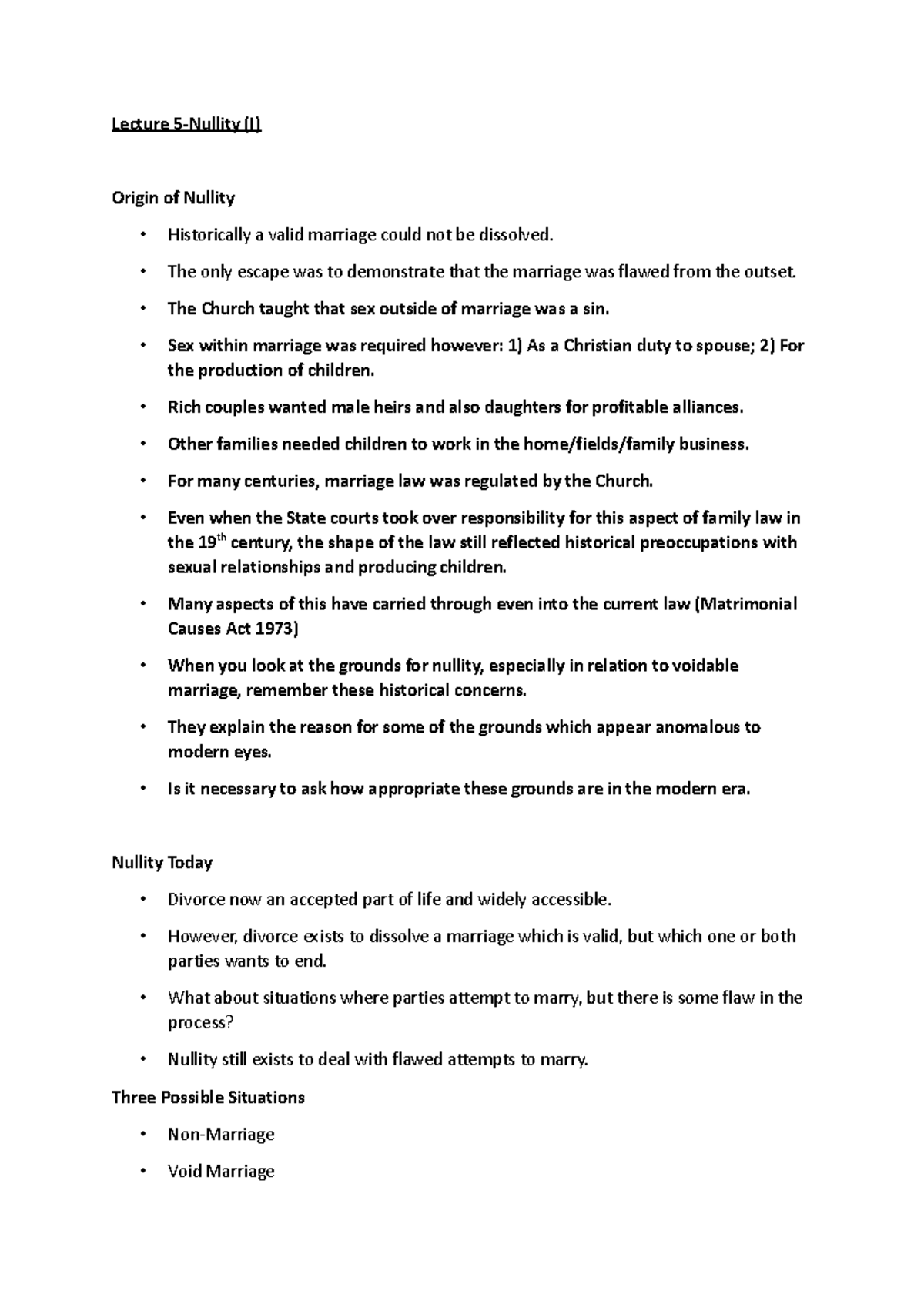 Lecture 5 Nullity - The only escape was to demonstrate that the ...