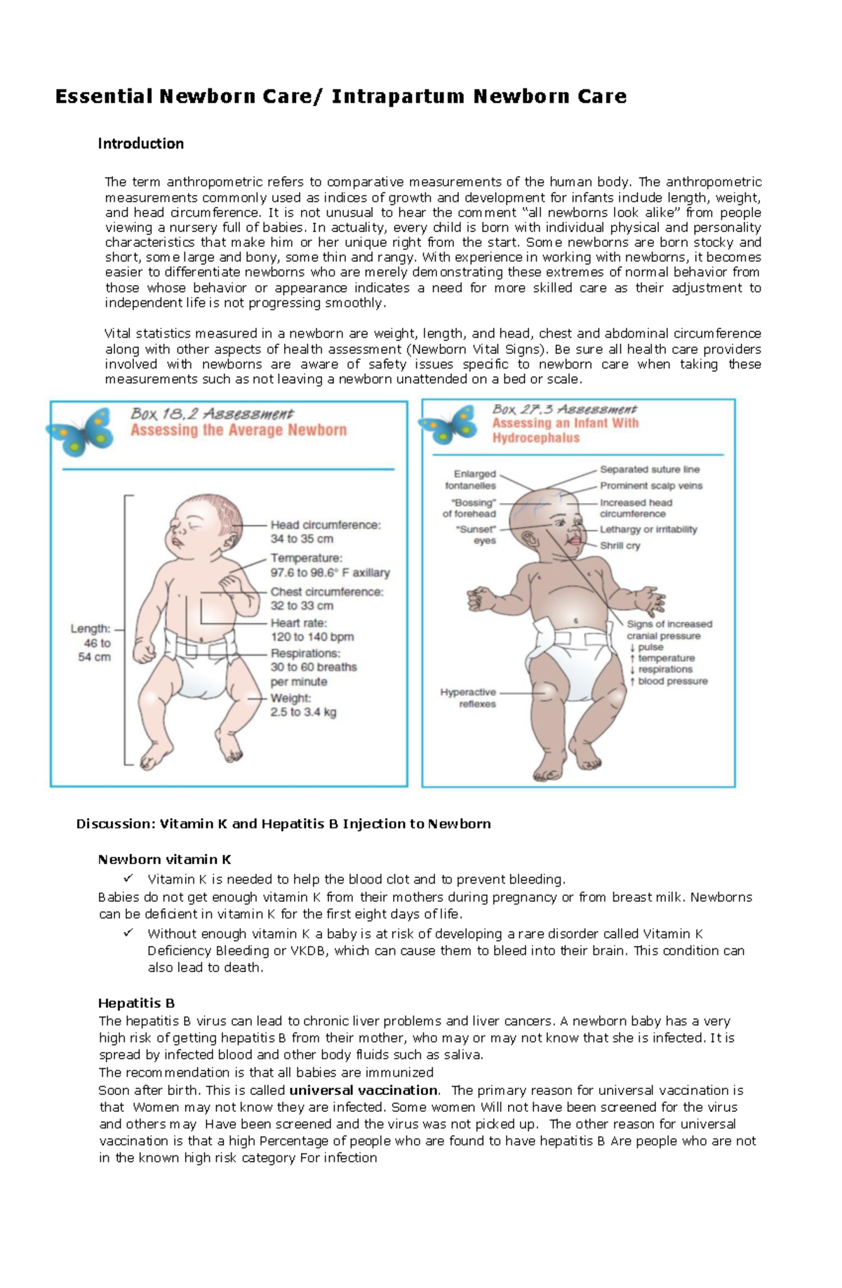 Essential Intrapartum Newborn Care - Essential Newborn Care ...