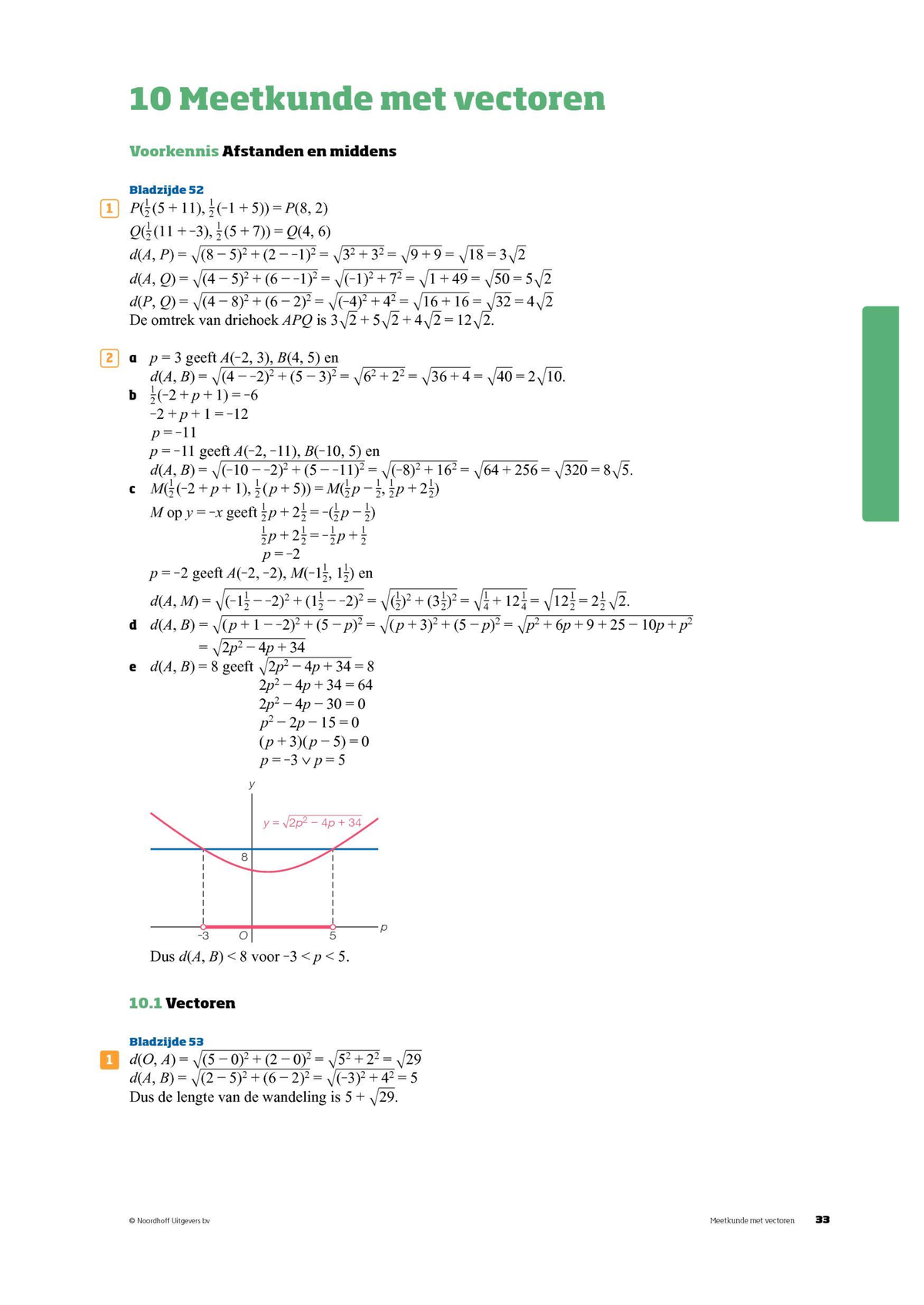 Vwis B+-+H10+-+Meetkunde+met+vectoren+(uitw) - Wiskunde B - Studeersnel