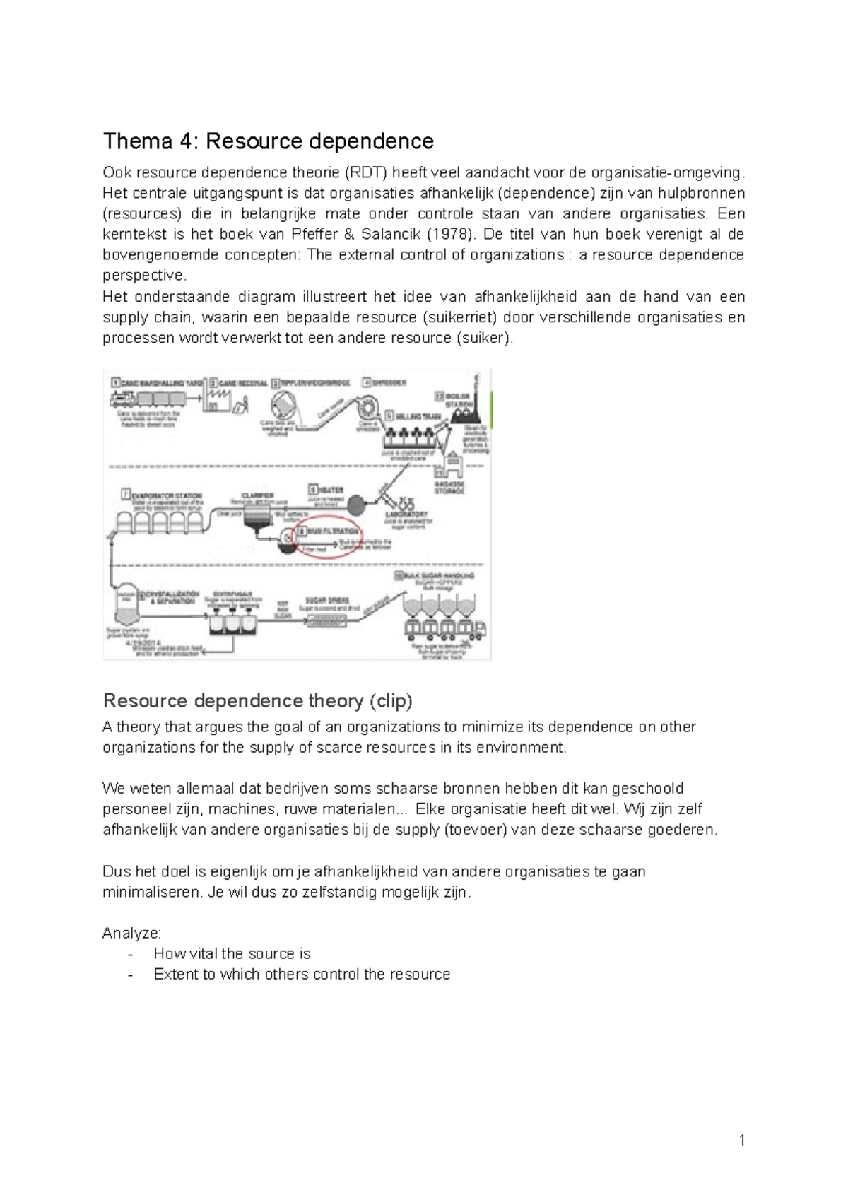 Thema 4 Resource dependence - Thema 4: Resource dependence Ook resource ...