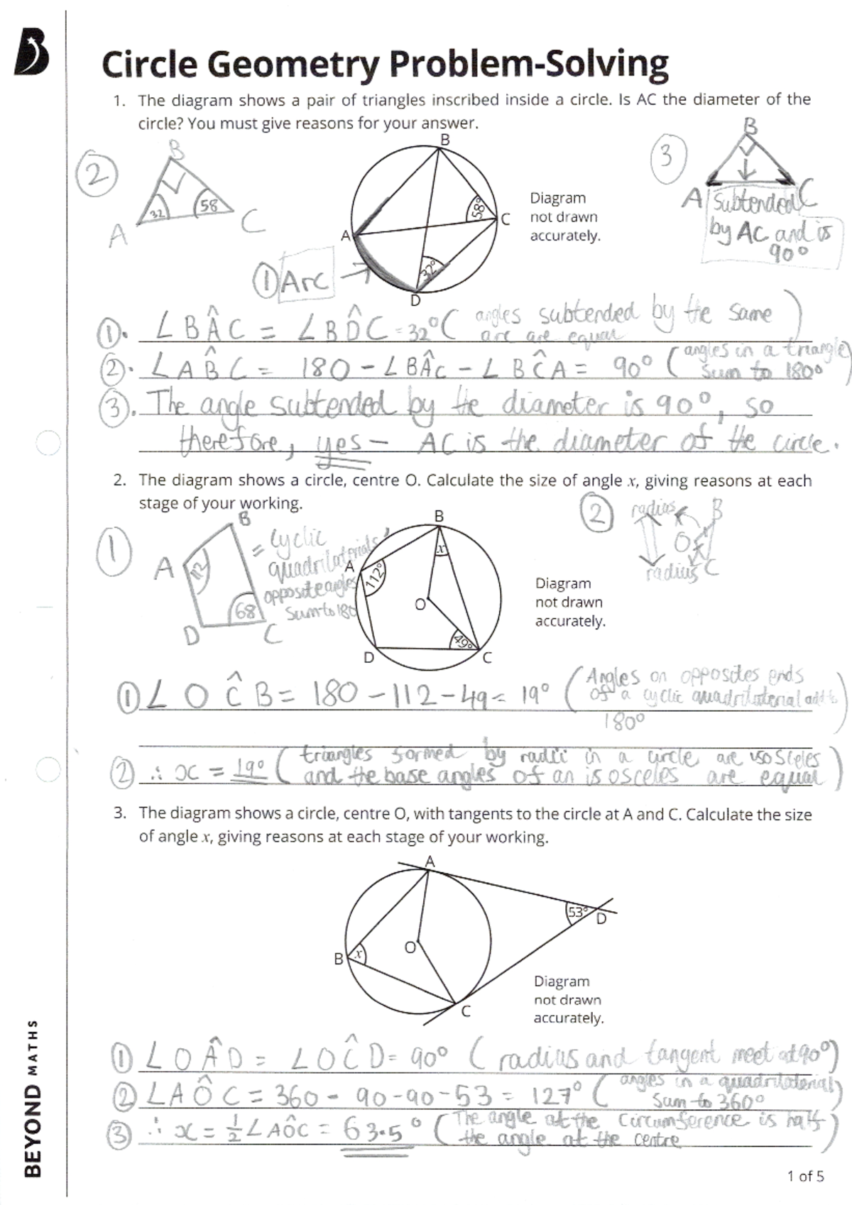 geometry problem solving grade 10