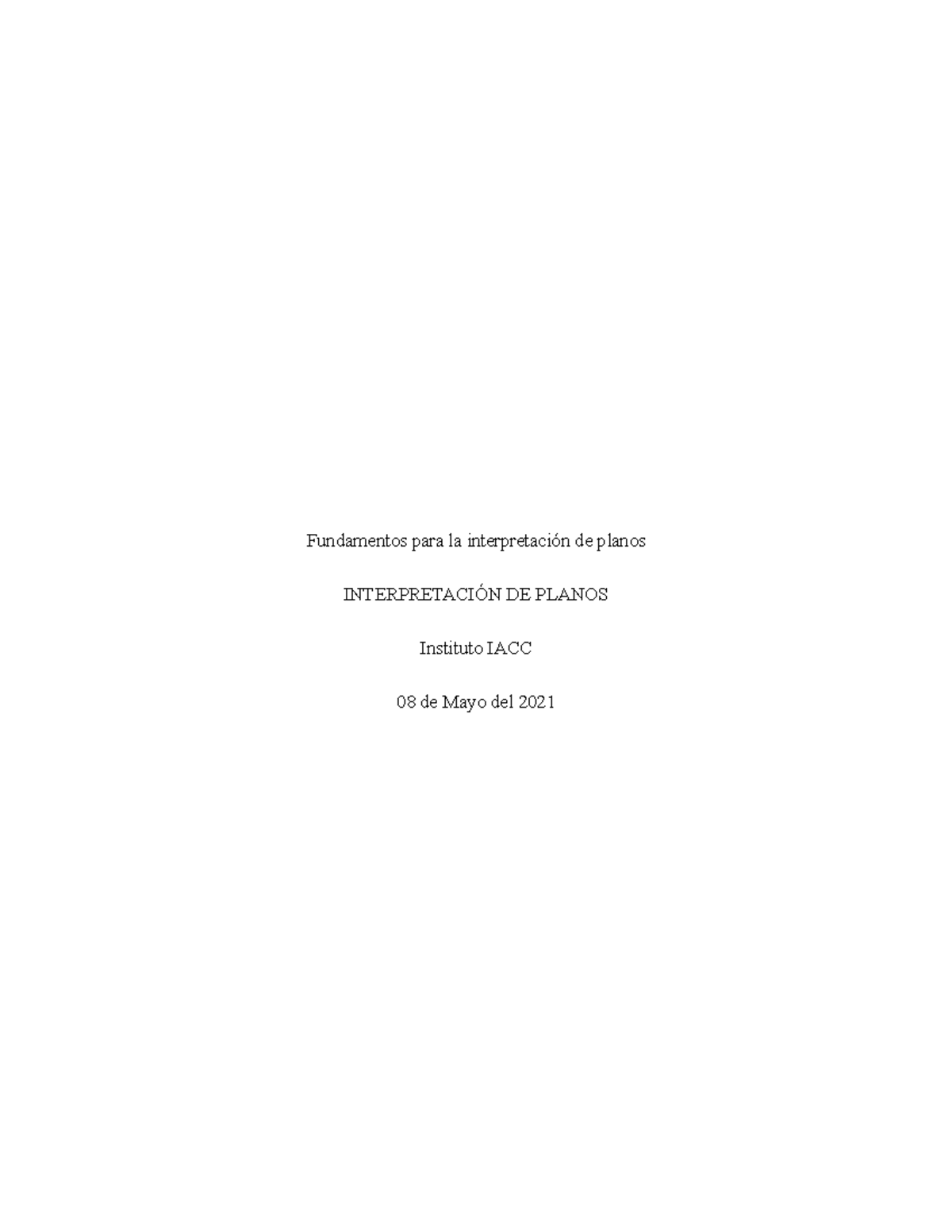 Interpretacion De Planos Fundamentos Para La Interpretación De Planos