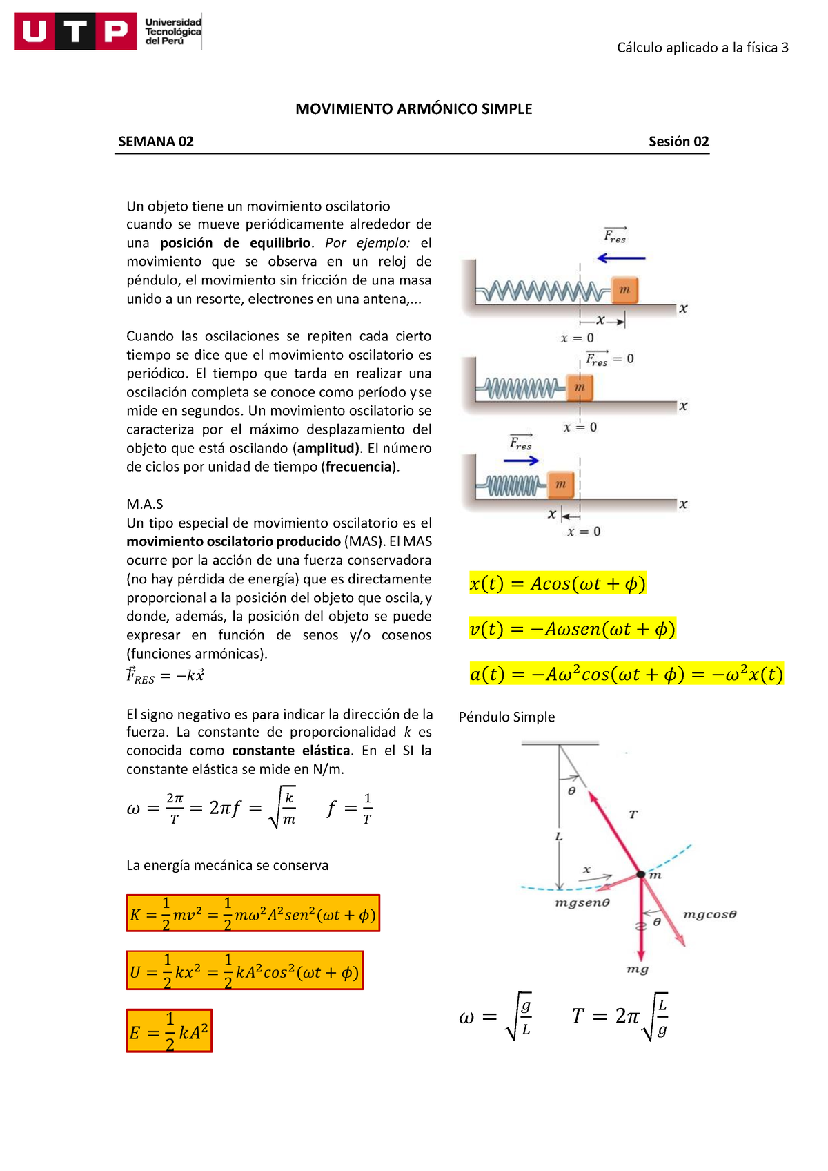 S Sem2 Ses2 MAS Energia 23 - Cálculo Aplicado A La Física 3 MOVIMIENTO ...