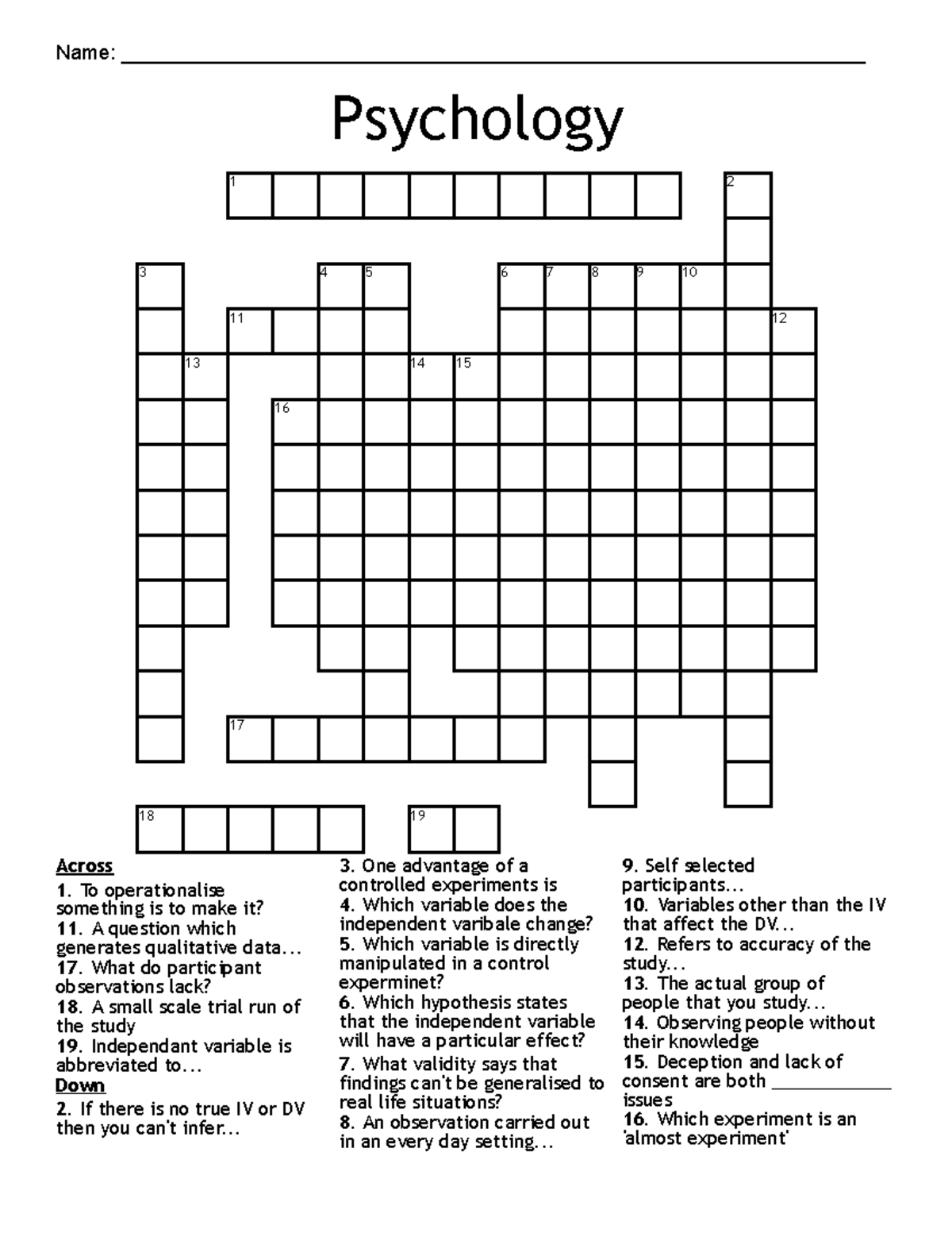 psychology-crossword-psy709-studocu