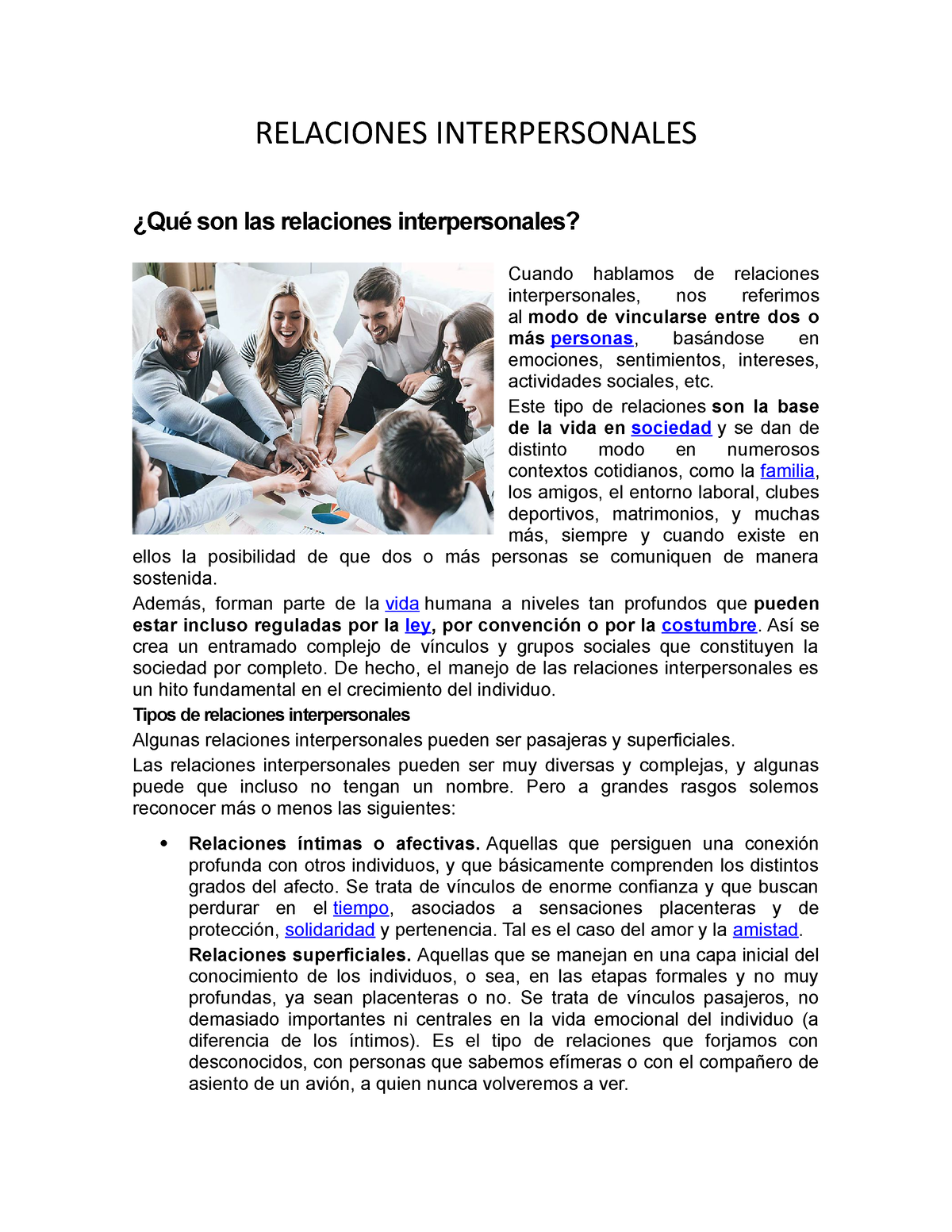 Relaciones Interpersonales 2023 Relaciones Interpersonales ¿qué Son