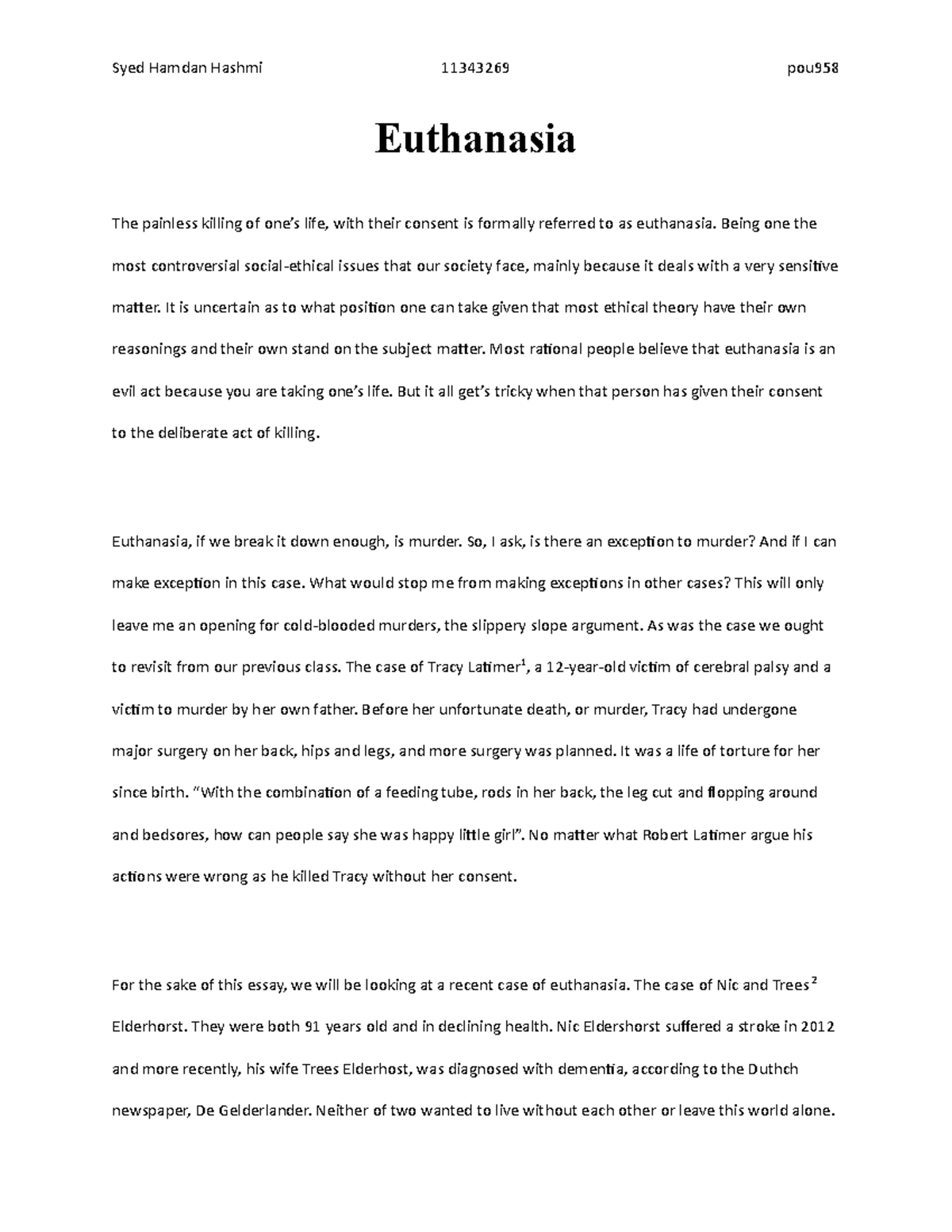 euthanasia dissertation pdf