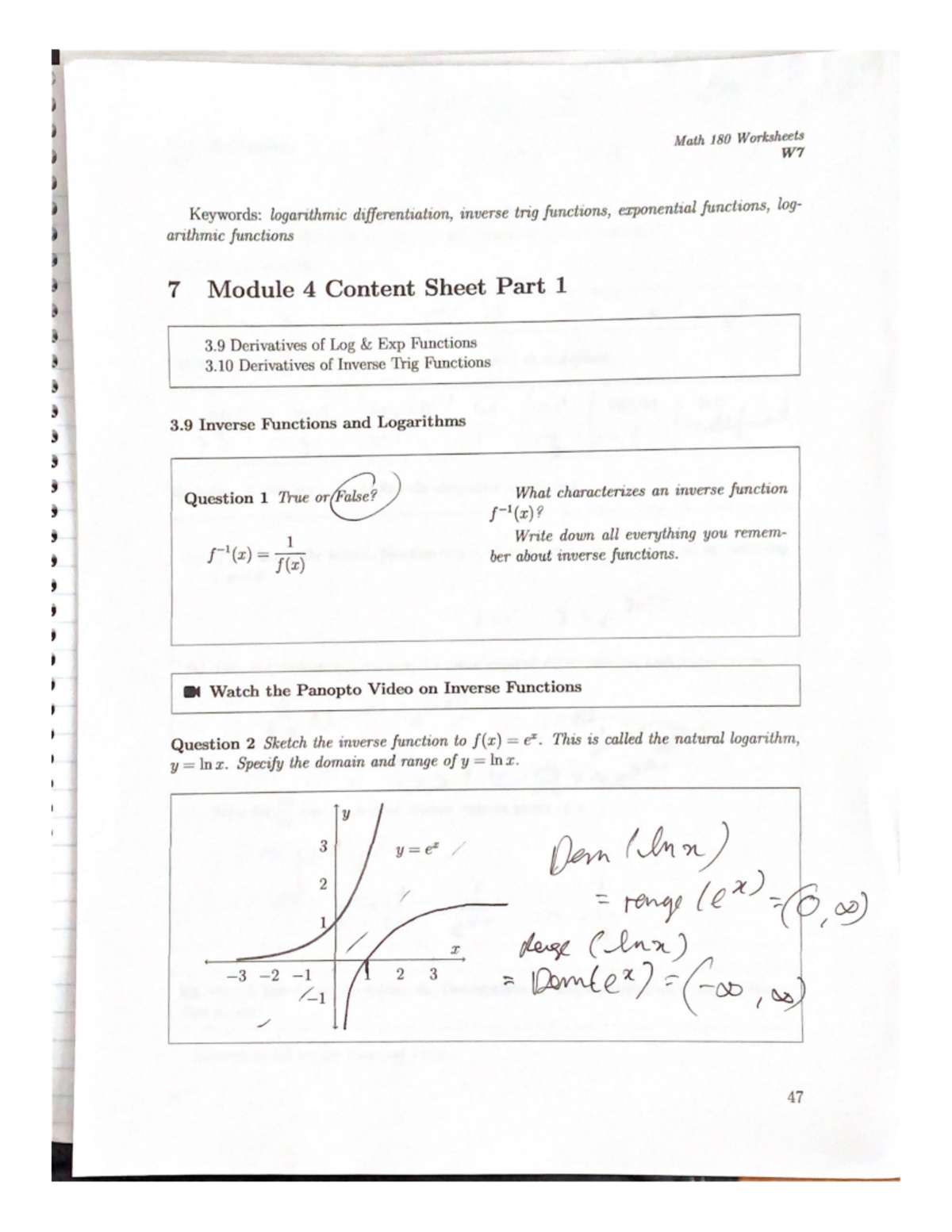 Mod 4 Part 1 + Wrt Hwk 6 - notes - MATH 180 - Studocu