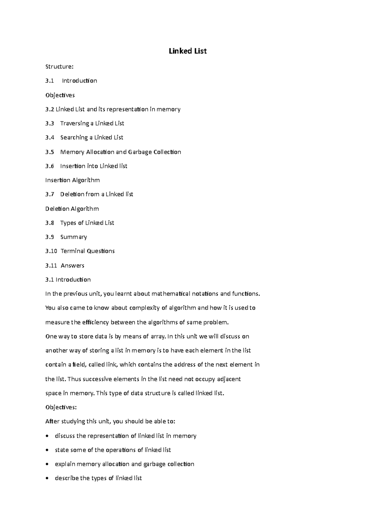 Linked List - You also came to know about complexity of algorithm and ...