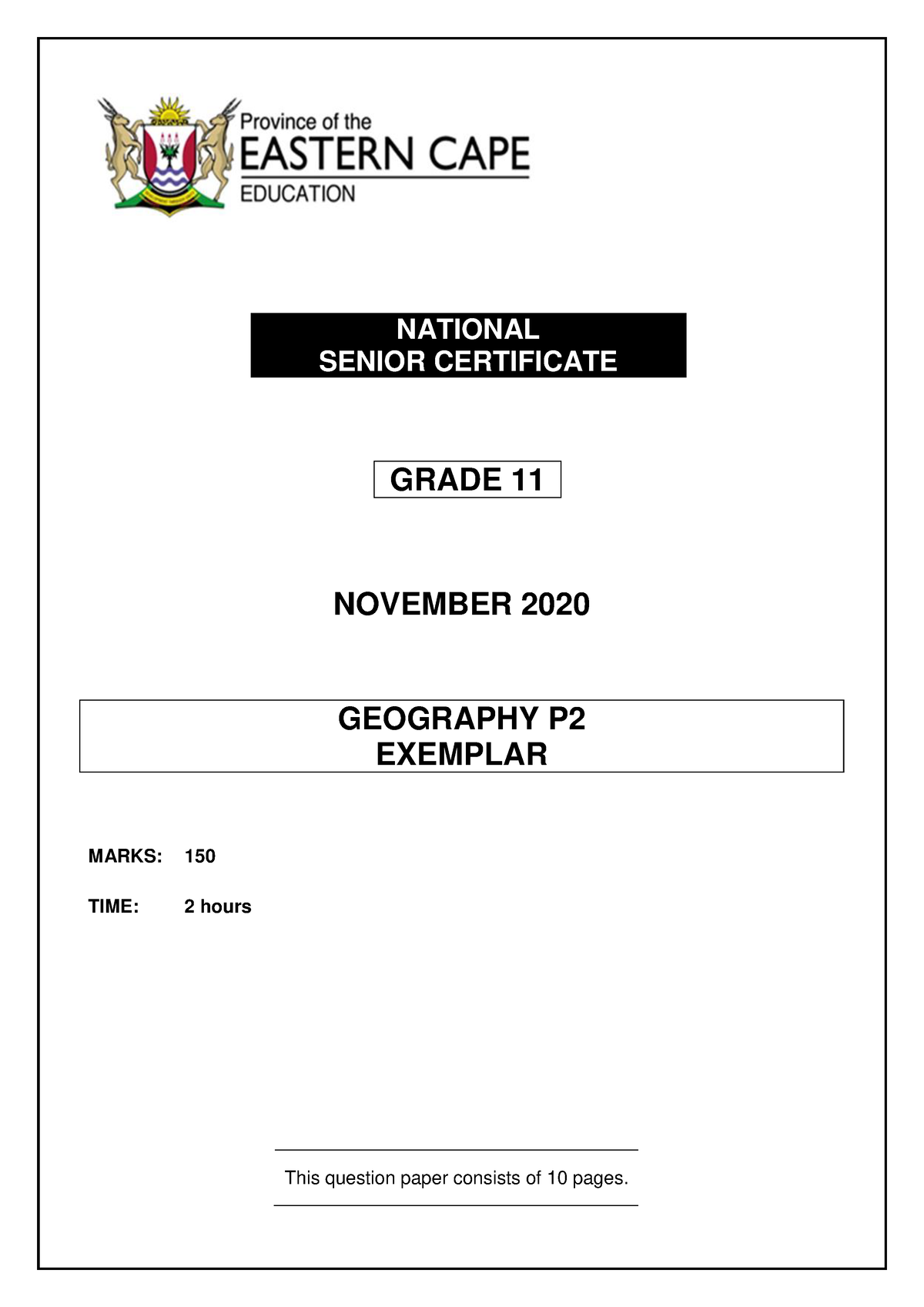 Geography-P2-QP-GR11-NOV2020 English - NATIONAL SENIOR CERTIFICATE ...