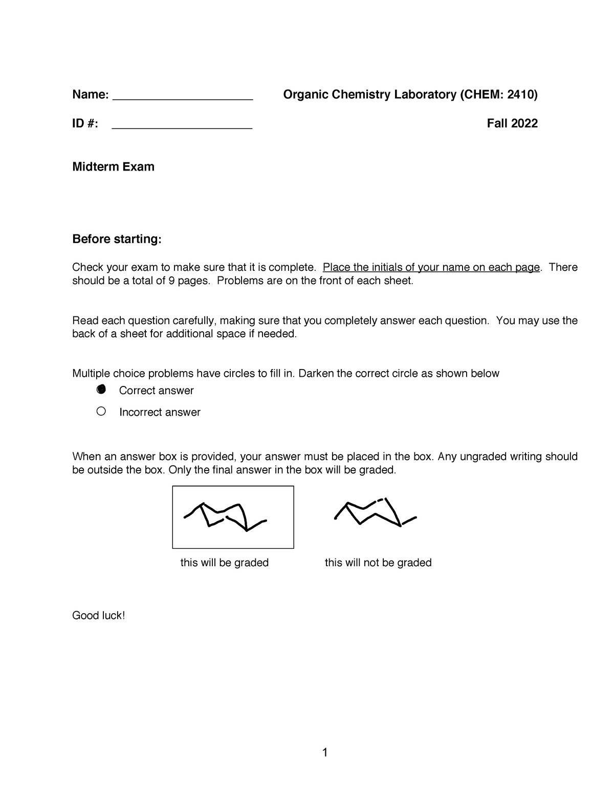 2410 Sample Midterm - Practice Exam - Name ...