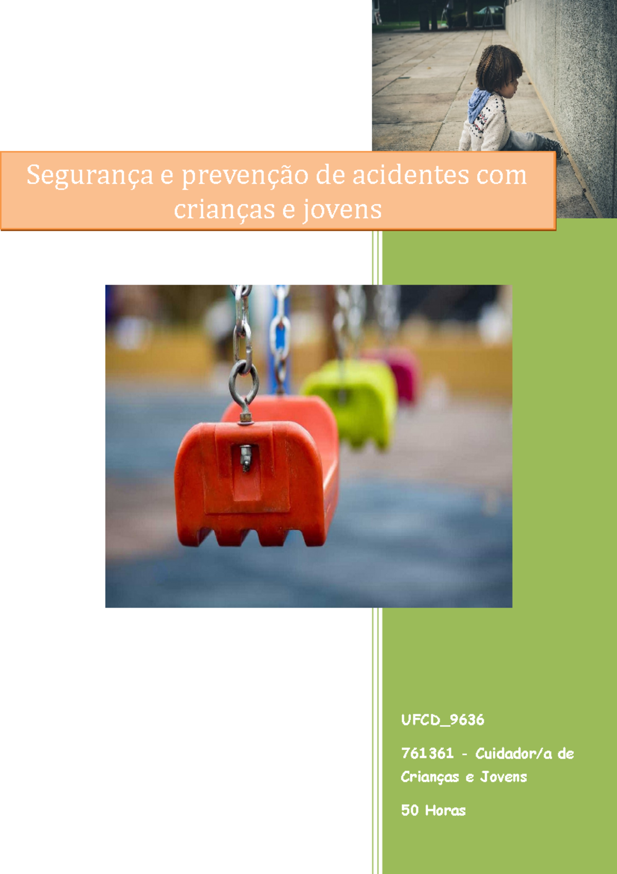 Ufcd9636segurana E Prevenao De Acidentes Com Crianas E Jovens Pdf Free ...