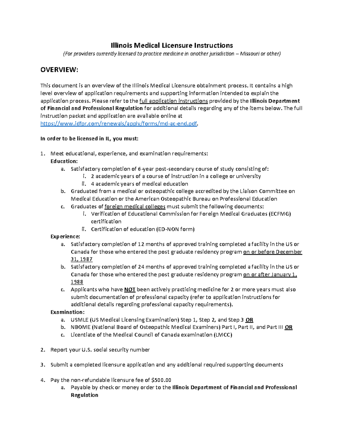 Illinois Medical Licensure Instructions V2 Illinois Medical Licensure   Thumb 1200 1553 