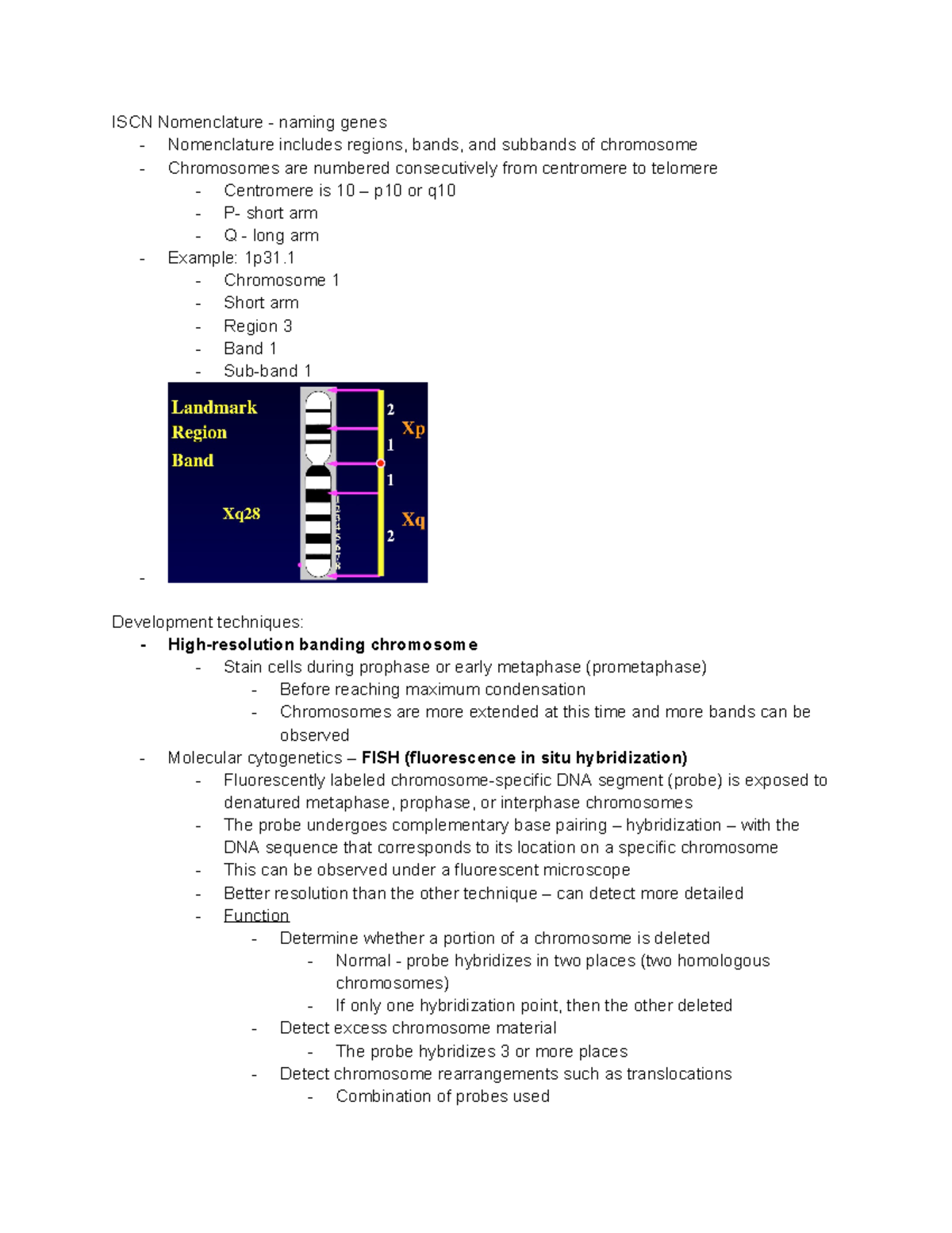 Nomenclature - Summary clinical medicine - ISCN Nomenclature - naming ...