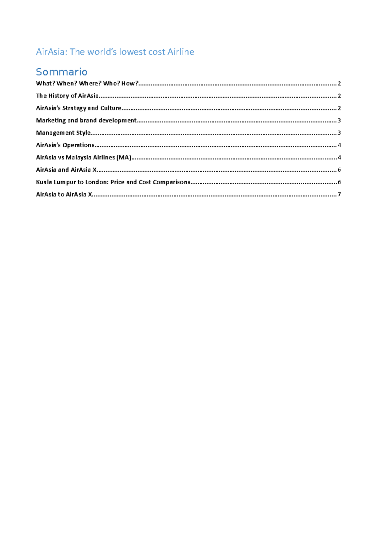 Lecture Notes Case Study Air Asia Strategy Organization And Studocu