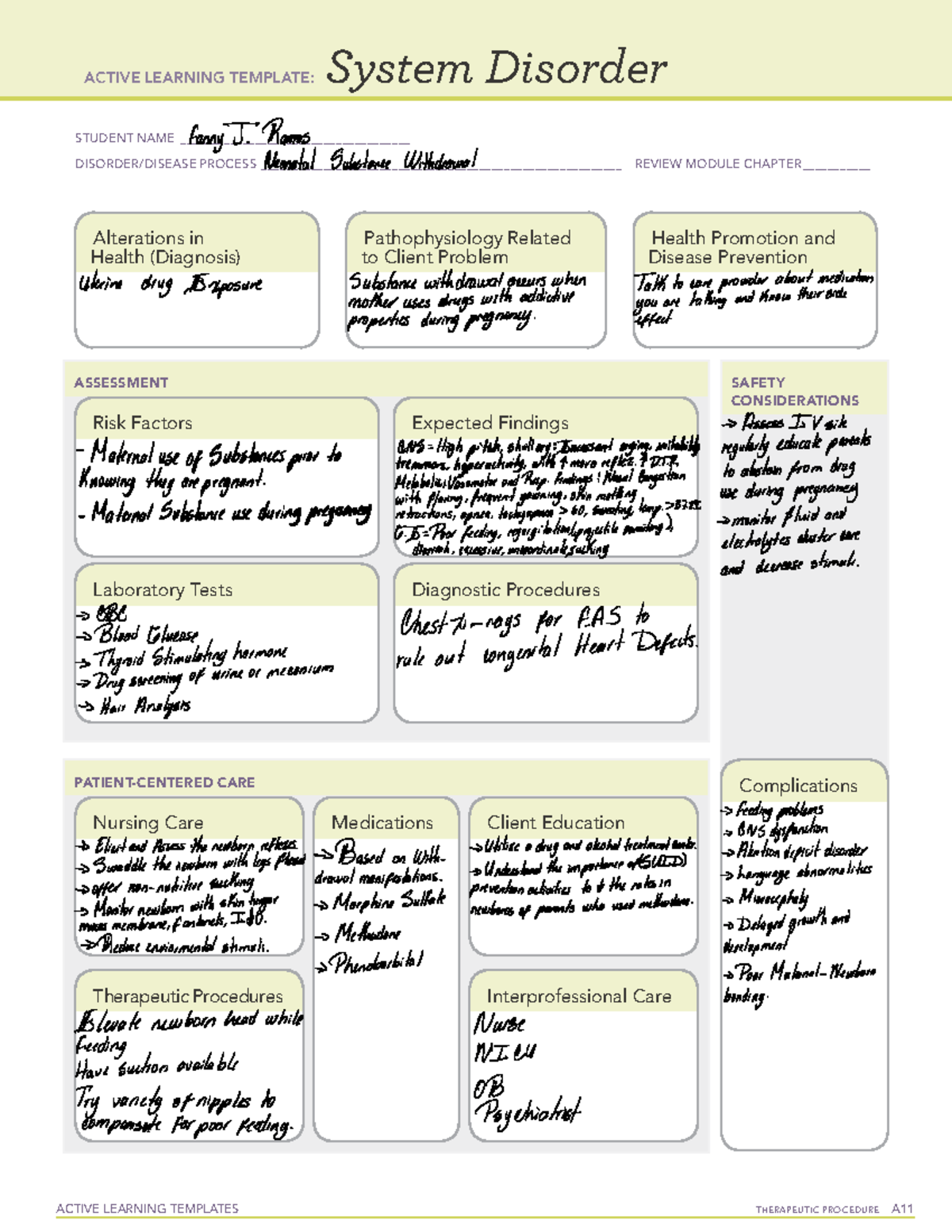 Neonatal Abstinence Syndrome - ACTIVE LEARNING TEMPLATES THERAPEUTIC ...