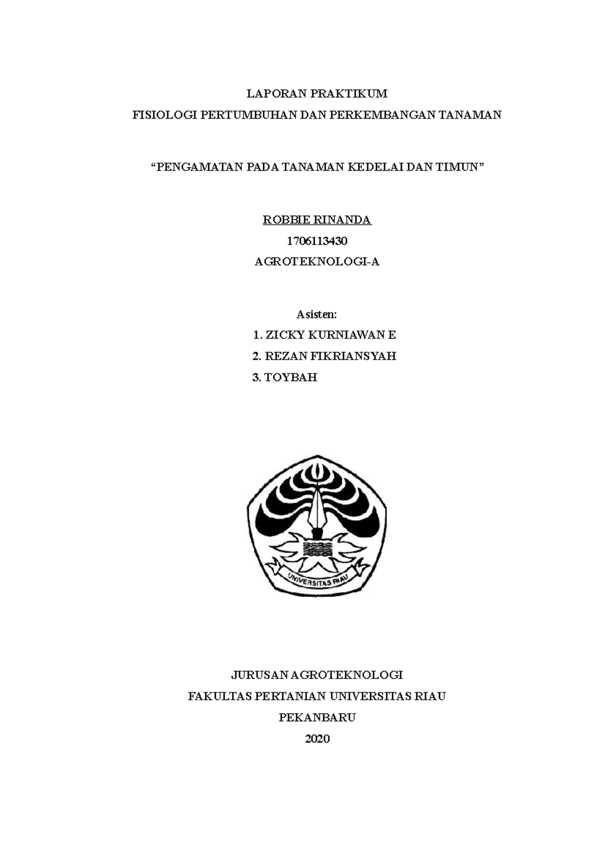 Laporan Praktikum Fistumbang 7 - LAPORAN PRAKTIKUM FISIOLOGI ...