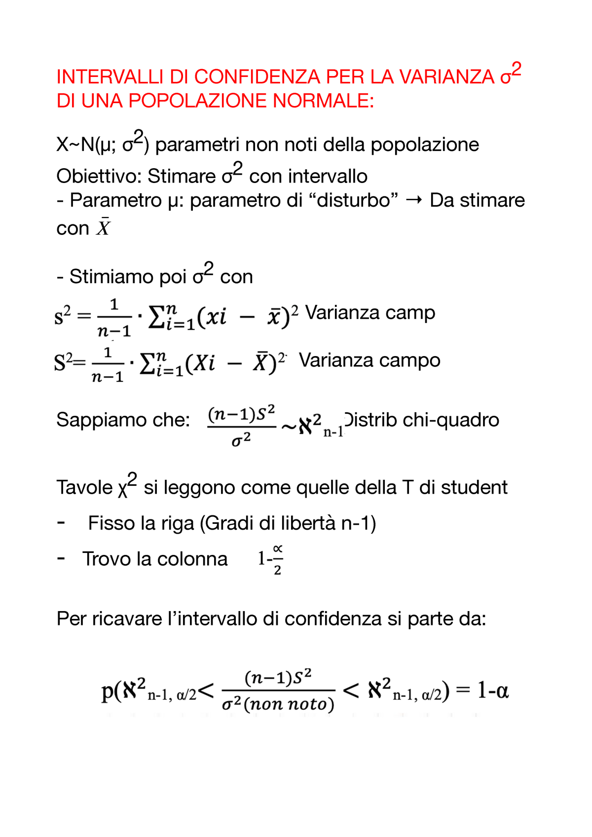 Statistica - Intervallo Di Confidenza Per La Varianza - Scienze Delle ...