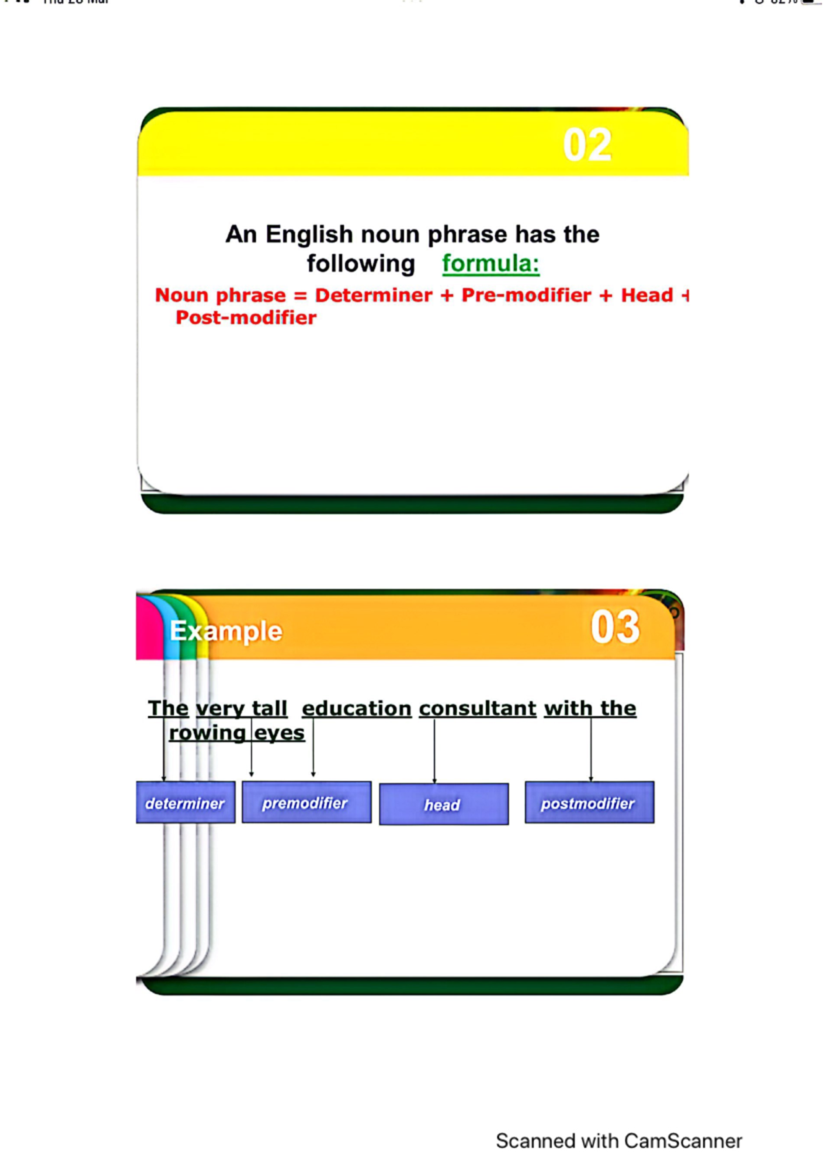 The basic Noun phrase & the complex noun - Academic Writing - Studocu