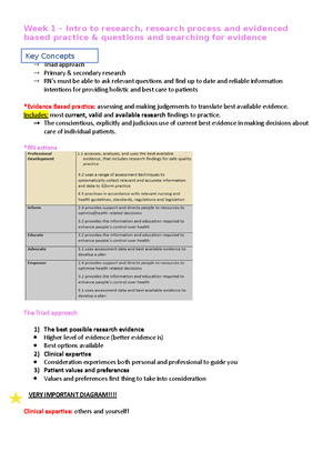 NCS1202 Evidence Based Practice - There are three questions you need to ...