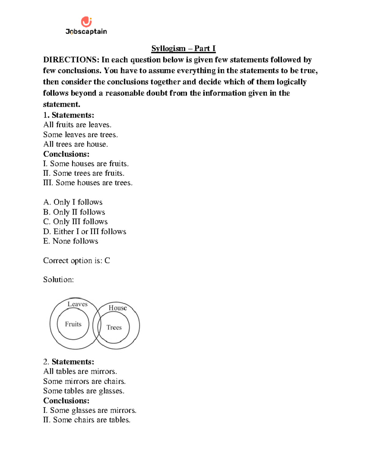 0 Syllogism Questions With Answers For Bank Exam – Download PDF Here ...