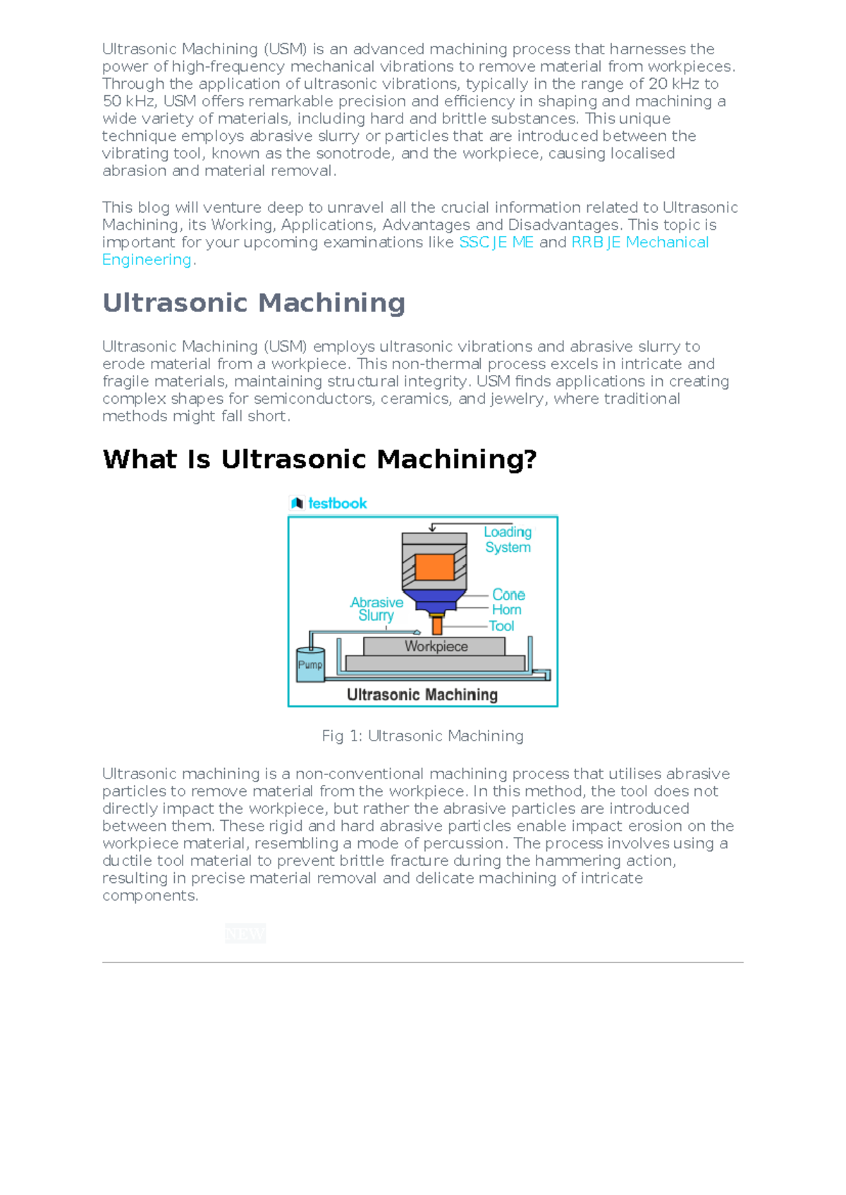 Ultrasonic Machining - sgfrseag - Ultrasonic Machining (USM) is an ...