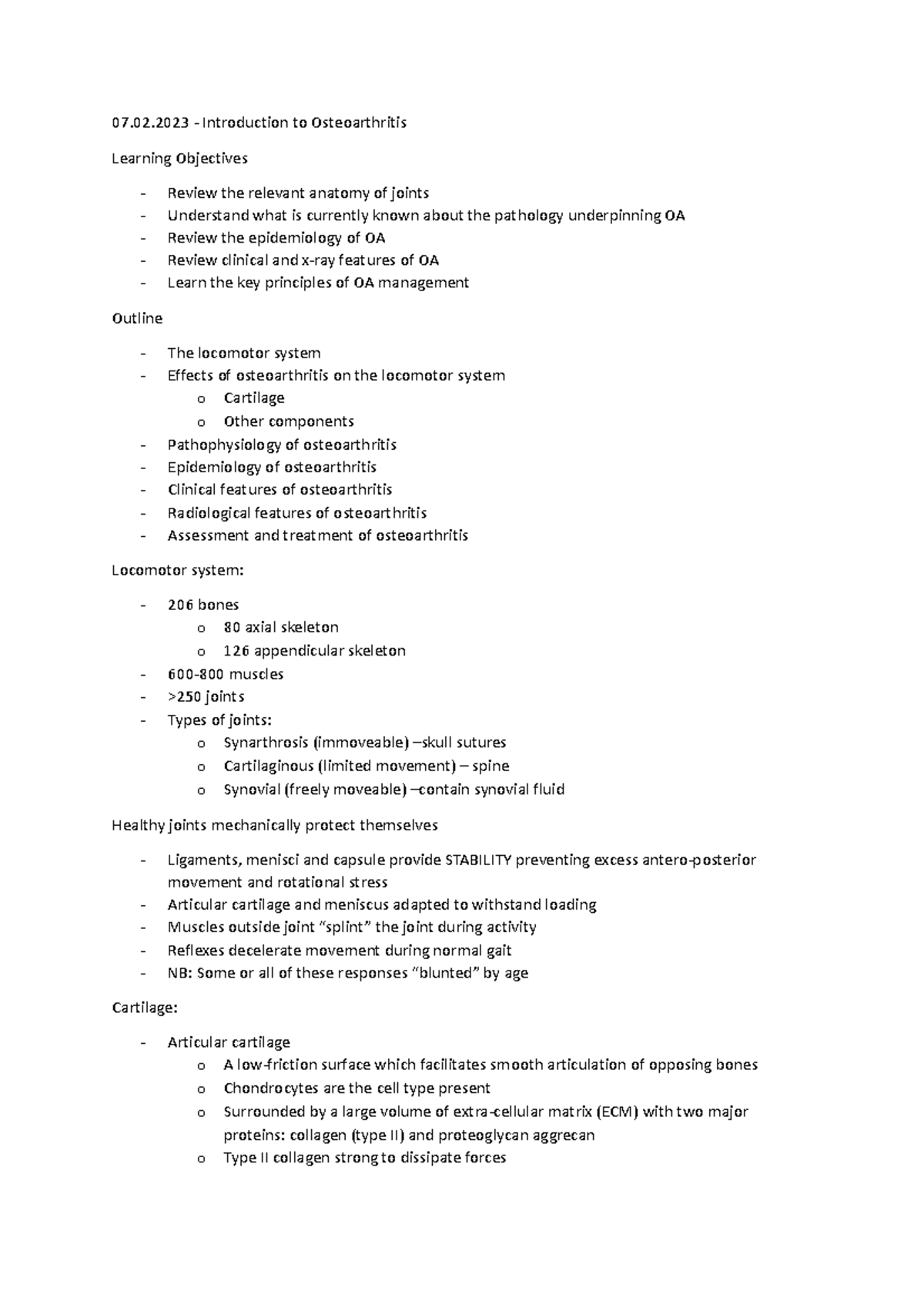 Introduction to Osteoarthritis - 07.02 - Introduction to Osteoarthritis ...