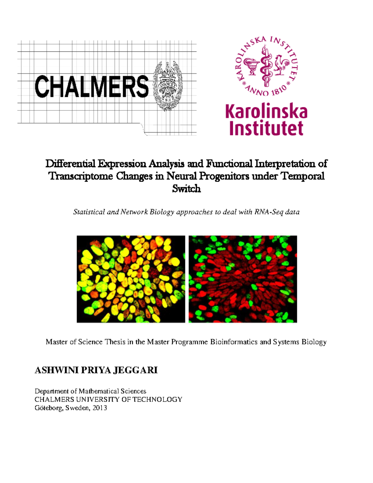 Examensarbete Inom Bioteknik - Differential Expression Analysis And ...