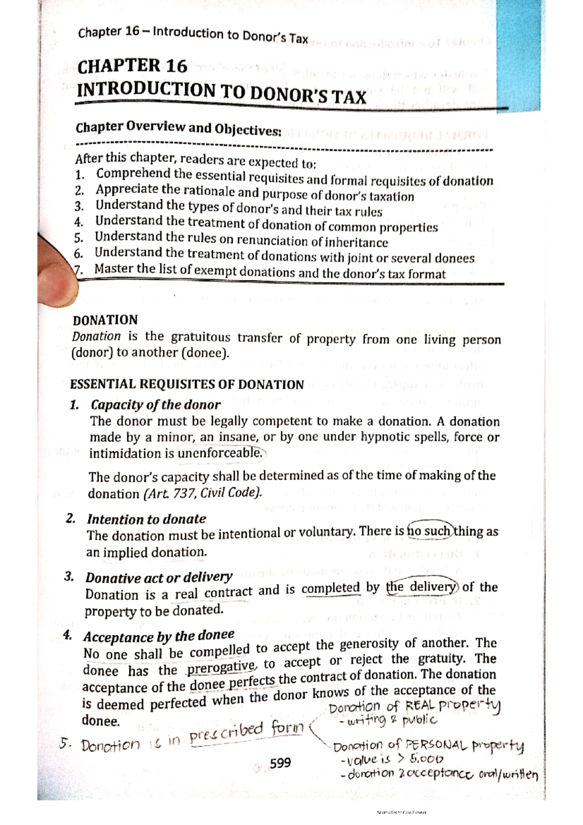 Intro Donors TAX - Business TAX- Banggawan - Accountancy - UE - Studocu