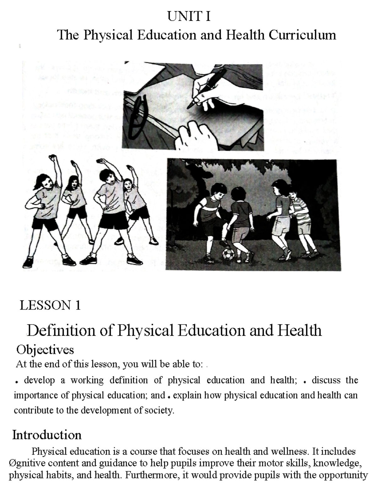 Teaching PE Unit1 Additional Readings - UNIT I The Physical Education ...