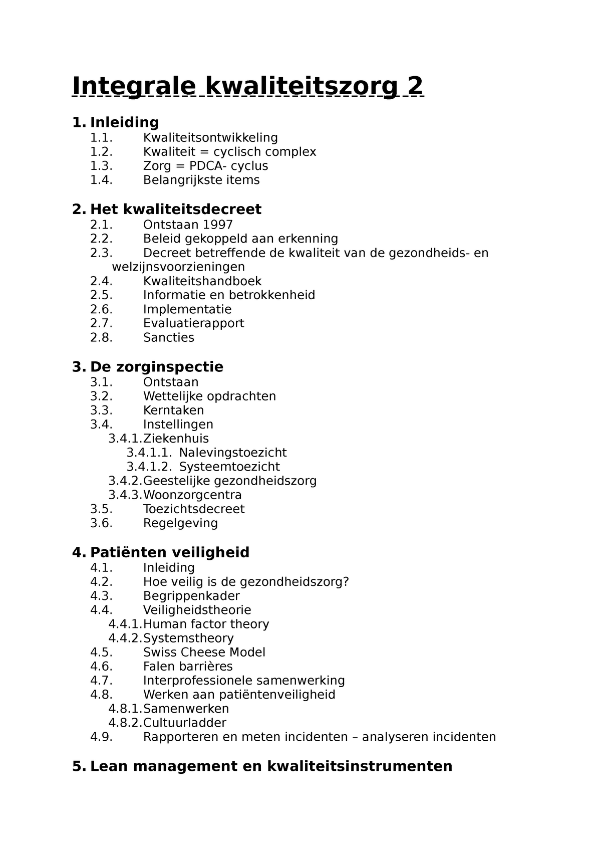 Integrale Kwaliteitszorg 2 Powerpoint - Integrale Kwaliteitszorg 2 1 ...