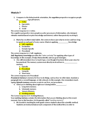 Psychology of Education - Notes - Part 3 (Final) - Psychology of ...