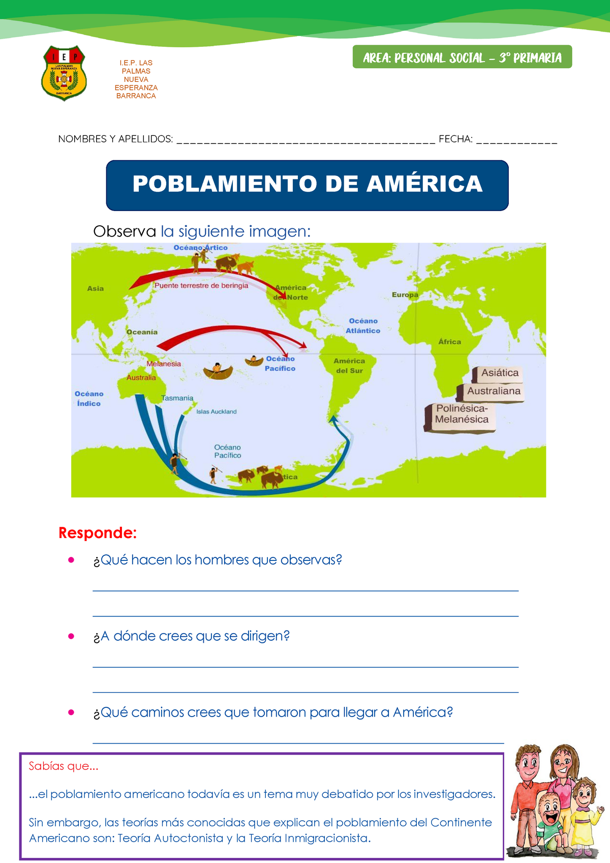 Actividad 05 - 3ERO Poblamiento Americano - NOMBRES Y APELLIDOS: - Studocu