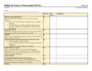 109 E3 Observation Essay(1) - Essay 3: Observation Essay ENGL 109 P ...