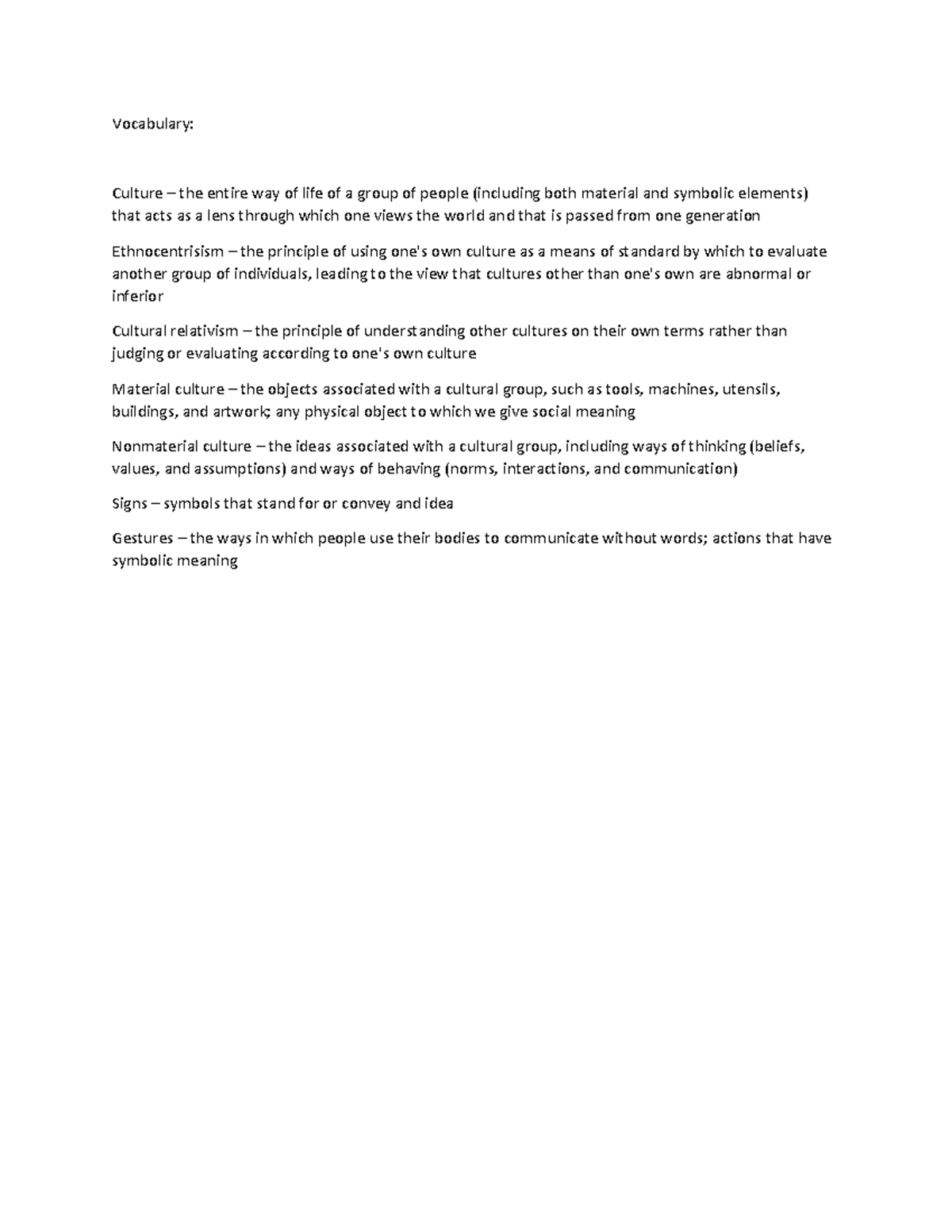 Soc 100 week 2 - Sociology 100 notes from week two lectures ...