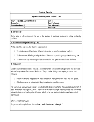 Practical Exercises 3A - 3A Hypothesis Testing – 2 sample t-test Course ...