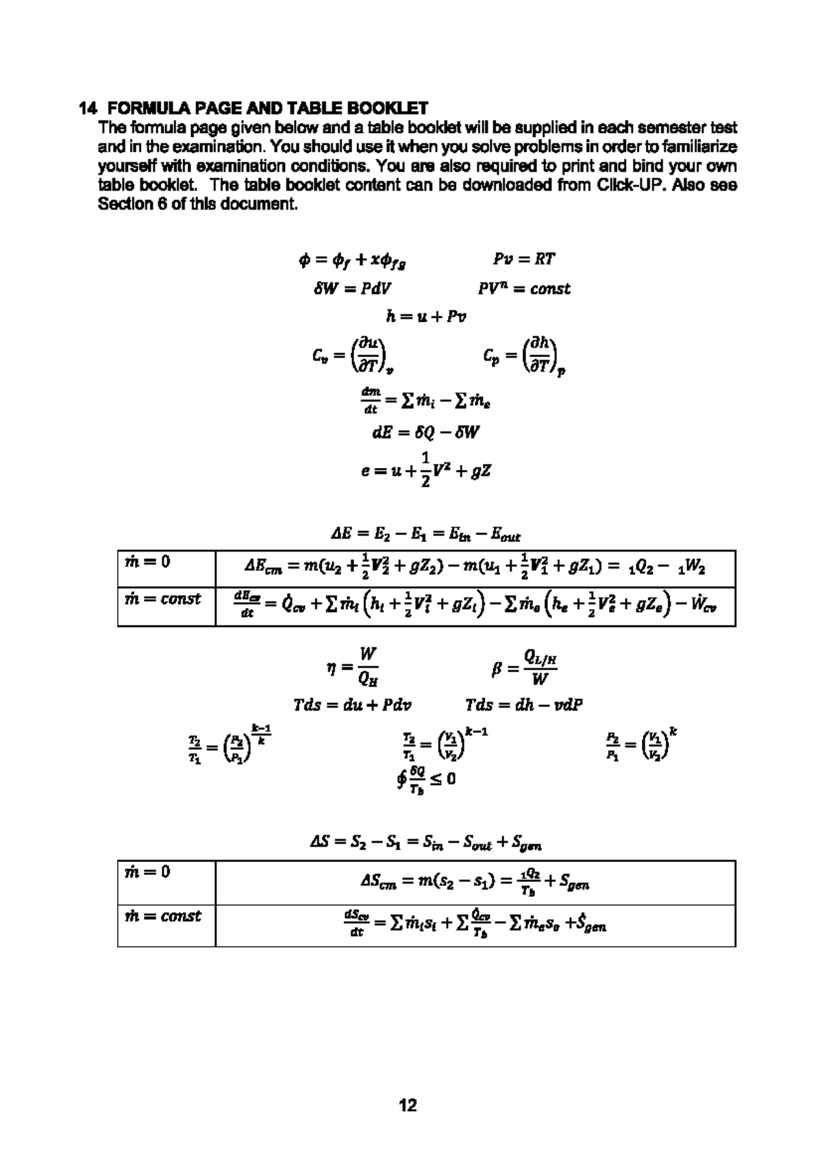 Mtx-formula for semester tests s-and exam - 14 FORMULA PAGE AND TABLE ...