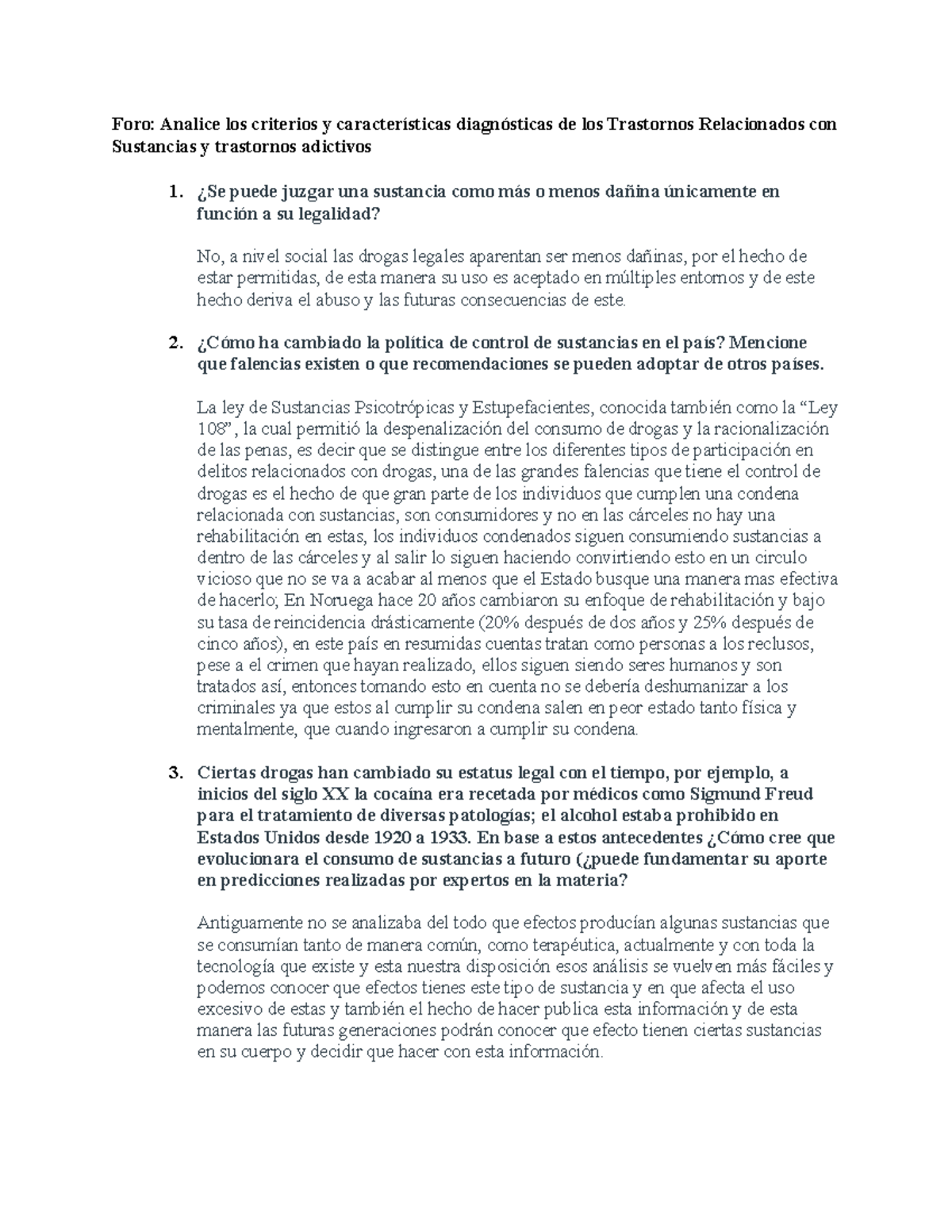 Analice Los Criterios Y Características Diagnósticas De Los Trastornos ...