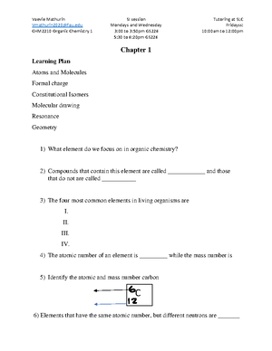 Lab one chem report - CHM 2046L - Studocu