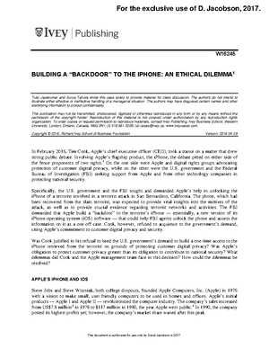 Case 1 - Case 1 Analysis - BUAD 301 - Studocu